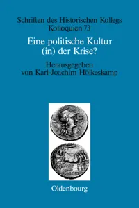 Eine politische Kultur der Krise?_cover