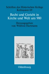 Recht und Gericht in Kirche und Welt um 900_cover