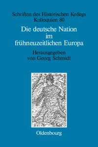 Die deutsche Nation im frühneuzeitlichen Europa_cover