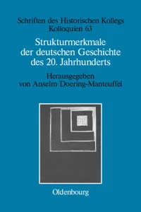 Strukturmerkmale der deutschen Geschichte des 20. Jahrhunderts_cover