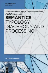 Semantics - Typology, Diachrony and Processing_cover