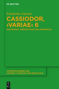 Cassiodor, ›Variae‹ 6_cover