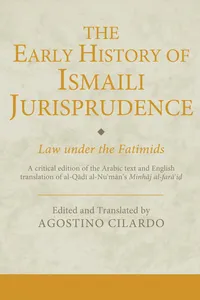 The Early History of Ismaili Jurisprudence_cover