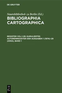 Kumuliertes Autorenregister der Ausgaben 1–29_cover