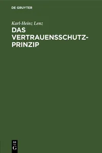 Das Vertrauensschutz-Prinzip_cover