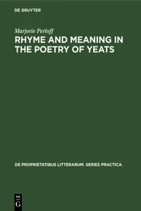 Rhyme and Meaning in the Poetry of Yeats_cover