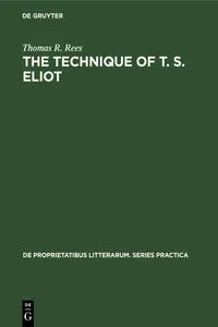 The Technique of T. S. Eliot_cover