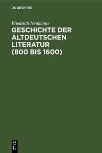 Geschichte der altdeutschen Literatur_cover