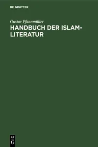 Handbuch der Islam-Literatur_cover