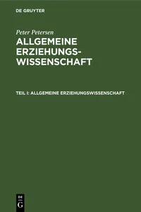 Allgemeine Erziehungswissenschaft_cover