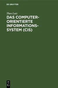 Das computerorientierte Informationssystem_cover