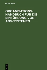 Organisations-Handbuch für die Einführung von ADV-Systemen_cover