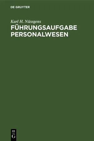 Führungsaufgabe Personalwesen