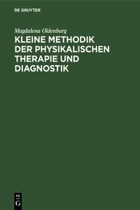 Kleine Methodik der physikalischen Therapie und Diagnostik_cover