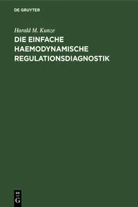 Die einfache haemodynamische Regulationsdiagnostik_cover