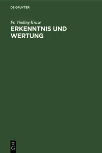 Erkenntnis und Wertung_cover