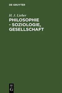 Philosophie - Soziologie, Gesellschaft_cover