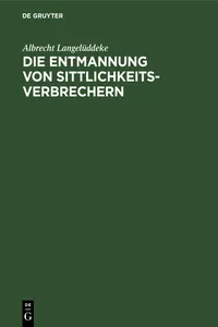 Die Entmannung von Sittlichkeitsverbrechern_cover