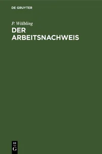 Der Arbeitsnachweis_cover