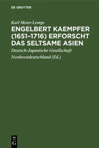 Engelbert Kaempfer erforscht das seltsame Asien_cover