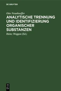 Analytische Trennung und Identifizierung organischer Substanzen_cover