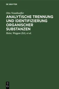 Analytische Trennung und Identifizierung organischer Substanzen_cover