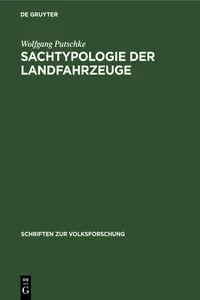 Sachtypologie der Landfahrzeuge_cover
