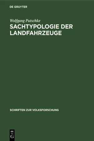 Sachtypologie der Landfahrzeuge