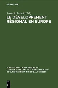 Le développement régional en Europe_cover