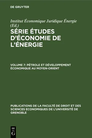 Pétrole et développement économique au Moyen-Orient