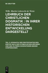 Dogmatik der protestantischen Kirche nach den symbolischen Büchern und den älteren Dogmatikern beider Confessionen_cover