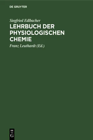 Lehrbuch der physiologischen Chemie