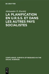 La planification en U.R.S.S. et dans les autres pays socialistes_cover