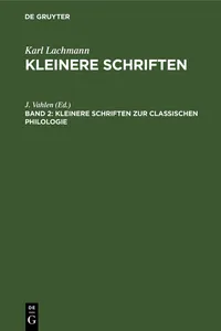 Kleinere Schriften zur classischen Philologie_cover