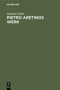 Pietro Aretinos Werk_cover