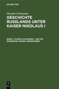 Kaiser Alexander I. und die Ergebnisse seiner Lebensarbeit_cover