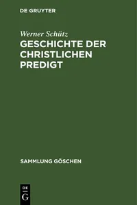 Geschichte der christlichen Predigt_cover