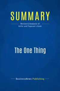 Summary: The One Thing_cover
