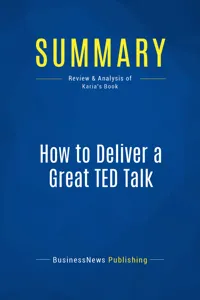Summary: How to Deliver a Great TED Talk_cover