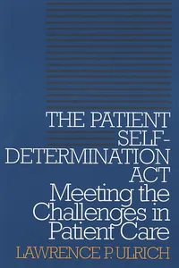 The Patient Self-Determination Act_cover