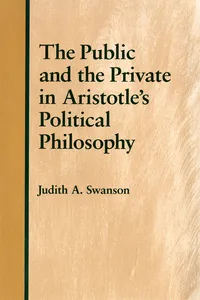 The Public and the Private in Aristotle's Political Philosophy_cover