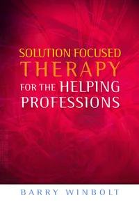 Solution Focused Therapy for the Helping Professions_cover