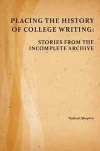 Placing the History of College Writing_cover