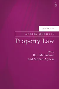 Modern Studies in Property Law, Volume 10_cover