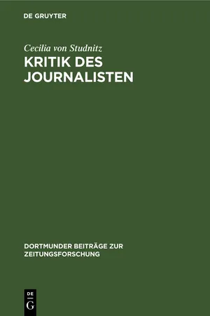 Kritik des Journalisten