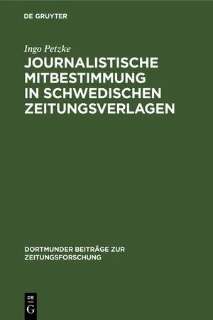 Journalistische Mitbestimmung in schwedischen Zeitungsverlagen