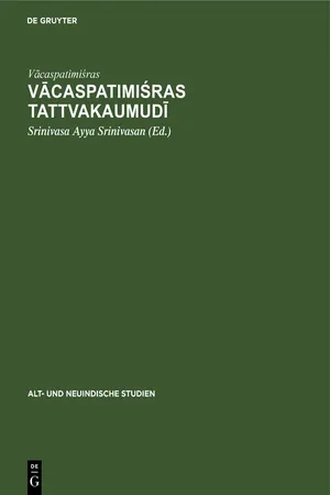 Vācaspatimiśras Tattvakaumudī