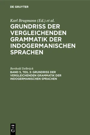 Vergleichende Syntax der indogermanische Sprachen, Teil 3