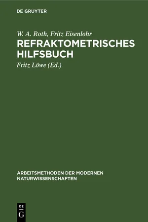 Refraktometrisches Hilfsbuch