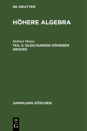 Gleichungen höheren Grades